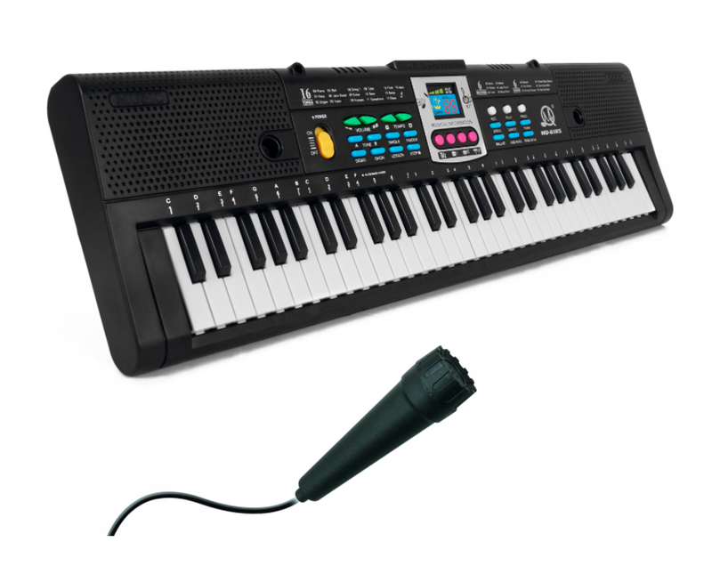 Mini Piano Portátil USB Digital 61 Teclas Elétrico+Microfone/SK-19