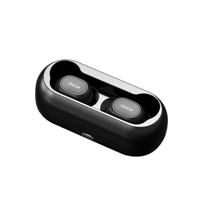 Fones De Ouvido Sem Fio Bluetooth QCY QS1 T1C Mini Dual V5.0 - 3D Stereo com Microfone e carregador